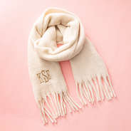 ivory oversized scarf flatlay