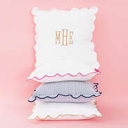 scalloped pillow sham studio shot