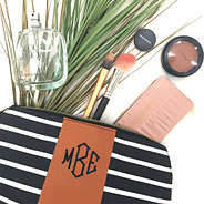 Monogrammed Cosmetic Bag with accessories