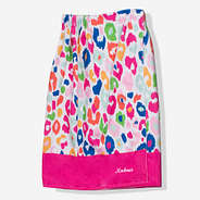name on towel wrap in multi leopard - update
