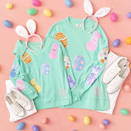 personalized mom and me easter sweatshirts with bunny ears