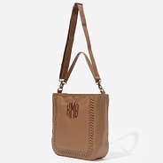 monogrammed whipstitch hobo purse