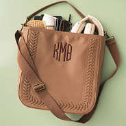 personalized whipstitch hobo purse