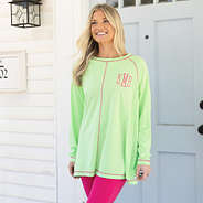 girl wearing lime athleisure layering tee