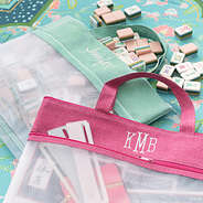 mint mahjong personalized reusable bag