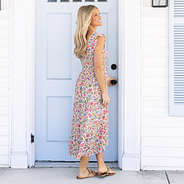 back of flora trellis smocked dress