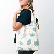 light blue shells hobo bag on shoulder