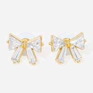 crystal bow earrings