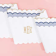 group shot of scalloped table runners