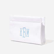 Monogrammed Terry Toiletry Bag in White