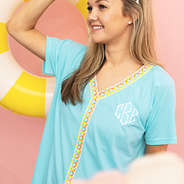 693.46 KB close up of girl wearing personalized accent cover up with pool floaties