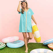 girl wearing personalized accent cover up