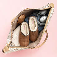 Leopard weekender in neutral leopard inside