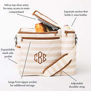 monogrammed dual compartment cooler infographic new