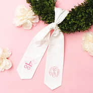 girl new baby wreath sash on pink background