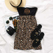 cheetah beach cover up ootd