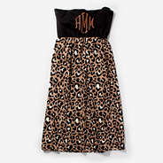 Monogrammed Beach Cover Up in Cheetah