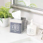 acrylic tissue box cover on sink