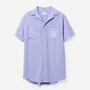 monogrammed fishing shirt in lavender