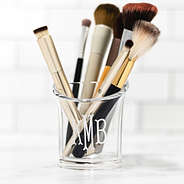clear makeup brush holder