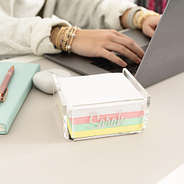 Multi Personalized Memo Pad Holder at desk