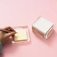 Personalized Memo Pad Holders Clear and Multi