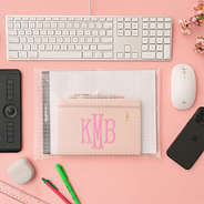 personalized file document holder with keyboard with notebooks inside