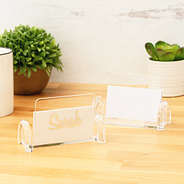 Personalized business card holder stands