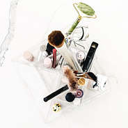 brushes in personalized makeup organizer