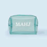 monogrammed mahjong tile bag in blue