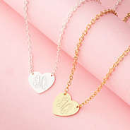 duo heart pendant necklace