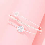 Rhinestone Bangle on pink roll