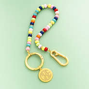 multi keychain on green