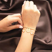 rhinestone cuff bangle on arm