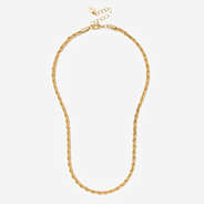 twisted rope necklace in gold