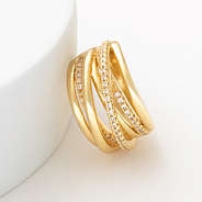 Chunky layered ring on white