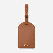 Monogrammed Luggage Tag in Brown