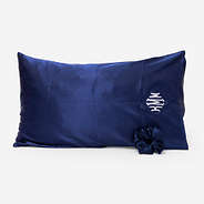 Monogrammed Satin Pillowcase and Scrunchie in navy