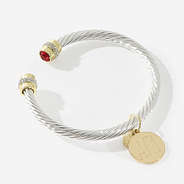 Alpha Gamma Delta Cable Bracelet in Red