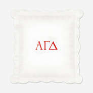 Alpha Gamma Delta Pillow Sham in White