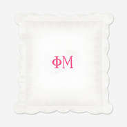 Phi Mu Pillow Sham in White