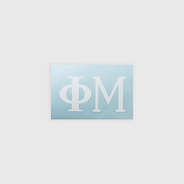Phi Mu Vinyl Decal in White