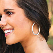 silver hoop earrings