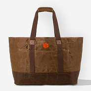 Clemson Waxed Canvas Extra Large Tote Bag