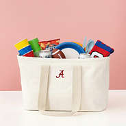 alabama solid ivory market basket with tailgate items