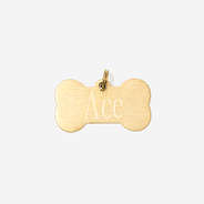 Personalized Dog Tag in Gold