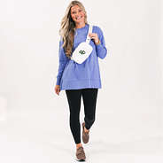 girl wearing Baylor belt bag crossbody