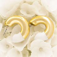 enamel hoop earrings with flowers