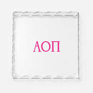alpha omicron pi scallop acrylic valet tray