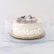 personalized cake tray with cover on marble
